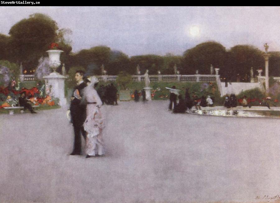 John Singer Sargent The Luxembourg Garden at Twilight